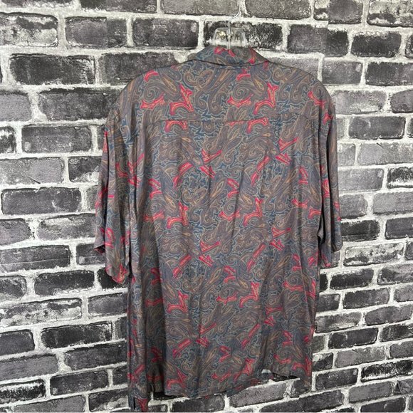 NWT All Saints Oslo Paisley Short Sleeve Shirt - size M - Picture 13 of 14